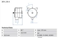 BOSCH 0986037440 - Alternador