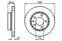 BOSCH 0986478265 - año construcción hasta: 08/1993<br>Lado de montaje: Eje trasero<br>Diámetro exterior [mm]: 270,0<br>Espesor de disco de frenos [mm]: 10,0<br>Espesor mínimo [mm]: 8,0<br>Tipo de disco de frenos: macizo<br>Superficie: revestido<br>Número de orificios: 5<br>corona de agujeros - Ø [mm]: 110,0<br>Altura [mm]: 67,0<br>Diámetro de centrado [mm]: 65,5<br>Diámetro interior [mm]: 160,0<br>Diámetro de orificio [mm]: 14,0<br>Homologación: E1 90R-02C0248/0676<br>