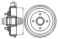 BOSCH 0 986 477 102 - Tambor de freno