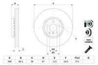 BOSCH 0986479F59 - Disco de freno