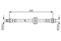 BOSCH 1987481680 - Tubo flexible de frenos