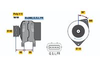 BOSCH 0986042301 - Alternador