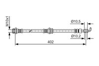 BOSCH 1987481A46 - Tubo flexible de frenos