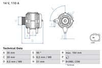 BOSCH 0986084760 - Alternador