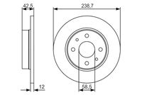 BOSCH 0986479R61 - Disco de freno