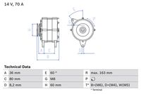 BOSCH 0 986 034 470 - Alternador