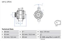 BOSCH 0986082480 - Alternador