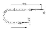 BOSCH 1987482323 - Lado de montaje: Atrás izquierda<br>Frenos: para vehículos con freno de tambor en eje trasero<br>Diámetro interior de tambor de freno [mm]: 228<br>Lado de montaje: Atrás derecha<br>Frenos: para vehículos con freno de tambor en eje trasero<br>Diámetro interior de tambor de freno [mm]: 228<br>Longitud [mm]: 1796<br>