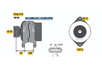 BOSCH 0 124 655 021 - Alternador