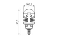 BOSCH 1987301523 - año construcción hasta: 12/2014<br>Tensión [V]: 12<br>Potencia nominal [W]: 1<br>Modelo de zócalo, bombilla incandescente: BA15s<br>Temperatura color [K]: 4000<br>