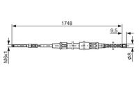 BOSCH 1987477046 - Cable de accionamiento, freno de estacionamiento