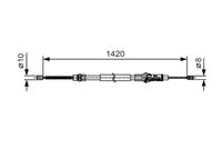 BOSCH 1987482013 - Cable de accionamiento, freno de estacionamiento