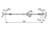 BOSCH 1987477349 - Cable de accionamiento, freno de estacionamiento