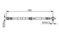 BOSCH 1987476849 - Tubo flexible de frenos