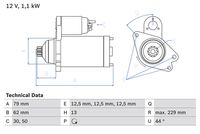 BOSCH 0986029110 - Motor de arranque