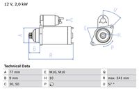 BOSCH 0986018731 - Motor de arranque