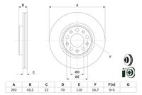 BOSCH 0986479D99 - Disco de freno