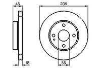 BOSCH 0986478241 - Disco de freno