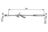 BOSCH 1987482371 - año construcción desde: 04/2015<br>Lado de montaje: centro<br>Lado de montaje: delante<br>para OE N°: 1676740<br>Número de piezas necesarias: 1<br>Longitud [mm]: 341<br>