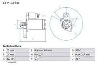 BOSCH 0986018570 - Motor de arranque