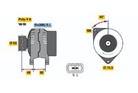 BOSCH 0 986 045 621 - Alternador