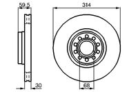 BOSCH 0986478617 - Disco de freno