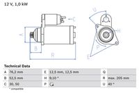 BOSCH 0986020290 - Motor de arranque