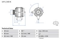 BOSCH 0986083730 - Alternador