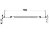 BOSCH 1987482444 - Cable de accionamiento, freno de estacionamiento