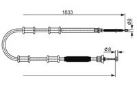 BOSCH 1987482593 - Cable de accionamiento, freno de estacionamiento