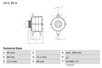 BOSCH 0986033890 - Alternador