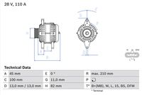 BOSCH 0986081870 - Alternador