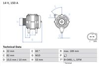 BOSCH 0986047140 - Alternador