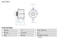 BOSCH 0 986 035 760 - Alternador