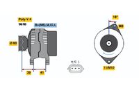 BOSCH 0986045831 - Alternador