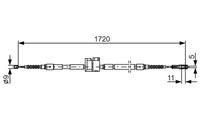 BOSCH 1987477882 - Lado de montaje: Atrás izquierda<br>Número de piezas necesarias: 1<br>Longitud [mm]: 1657<br>