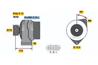 BOSCH 0986046040 - Alternador