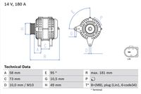 BOSCH 0986084630 - Alternador