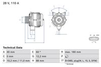 BOSCH 0986085280 - Alternador