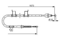 BOSCH 1987482361 - Cable de accionamiento, freno de estacionamiento