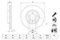 BOSCH 0986479H71 - Disco de freno