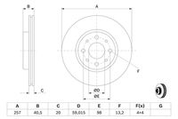 BOSCH 0986479W68 - Disco de freno