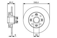 BOSCH 0986479S43 - Disco de freno