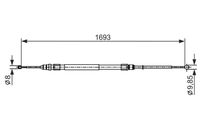 BOSCH 1987482542 - Cable de accionamiento, freno de estacionamiento