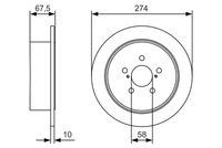 BOSCH 0986479A82 - Disco de freno