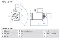 BOSCH 0986025040 - Motor de arranque