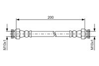 BOSCH 1 987 476 006 - Tubo flexible de frenos