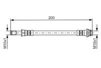 BOSCH 1987481443 - Tubo flexible de frenos