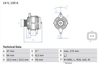 BOSCH 0986049650 - Alternador