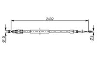 BOSCH 1987482276 - Longitud [mm]: 2402<br>Lado de montaje: posterior<br>Peso [kg]: 0,44<br>